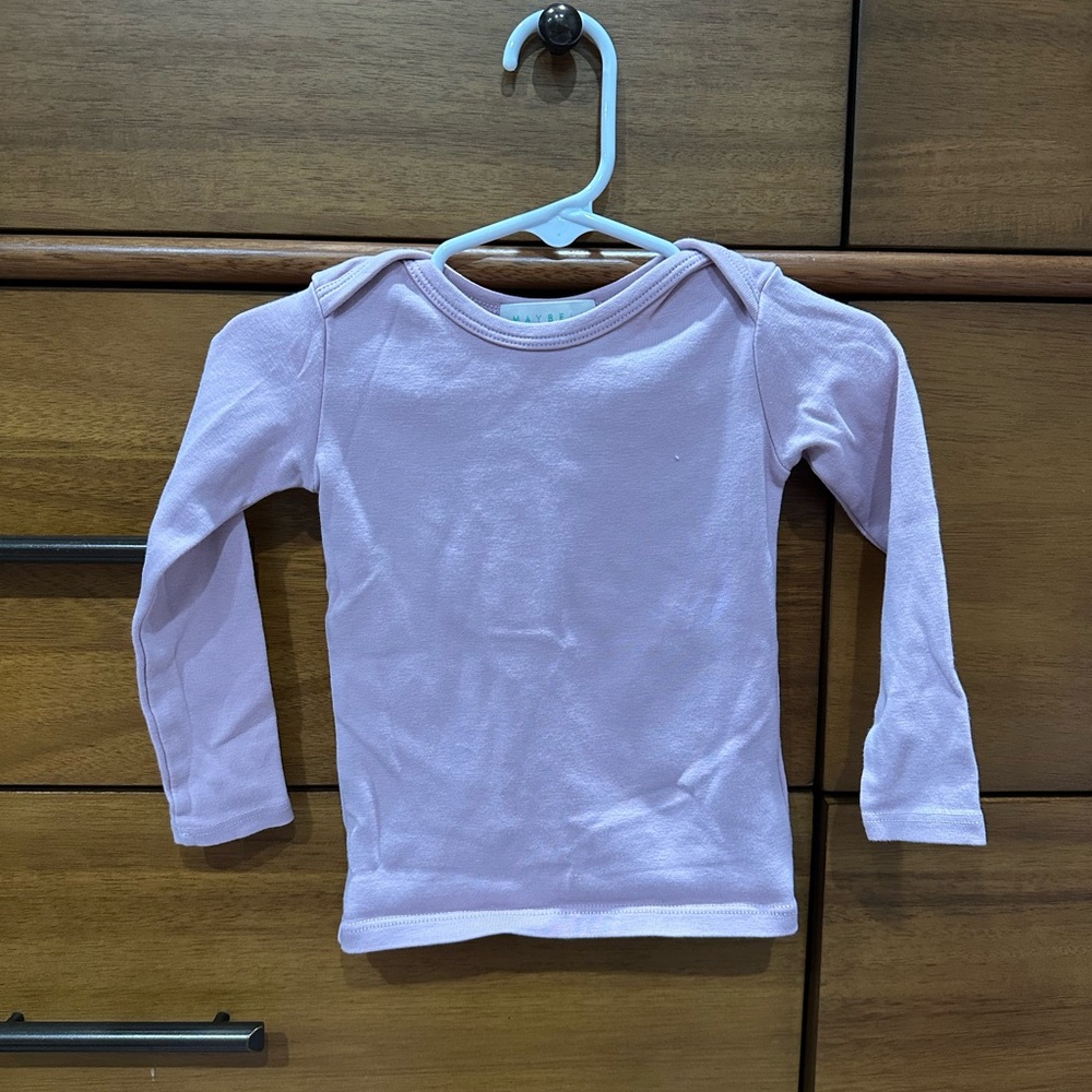 Maybell Cozy Light Purple Long Sleeve Kids Pajama Set, Size 18 Months